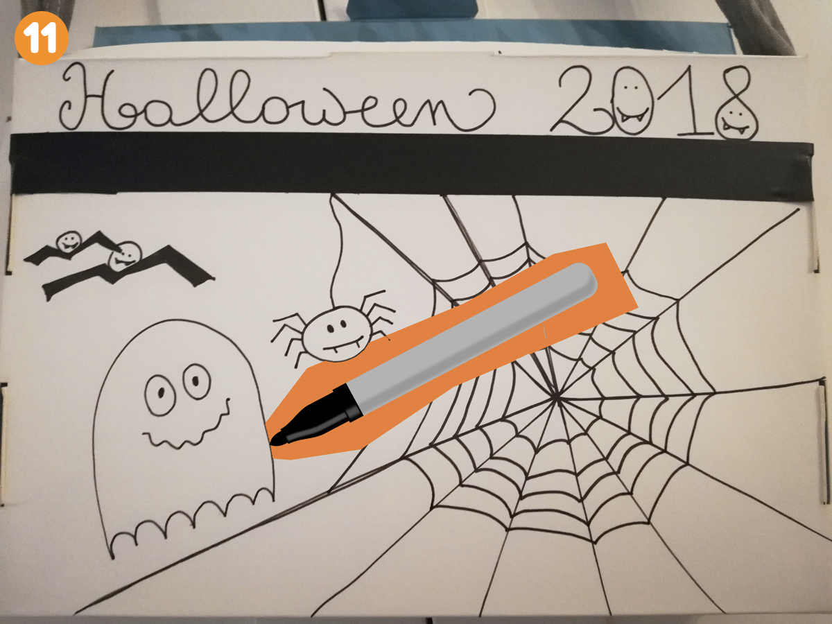 Decorare scatola Halloween